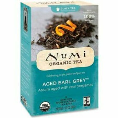 NUMI ORGANIC TEA Numi® Organic Tea Black Tea, Aged Earl Grey, Single Cup Bags, 18/Box NUM10170
